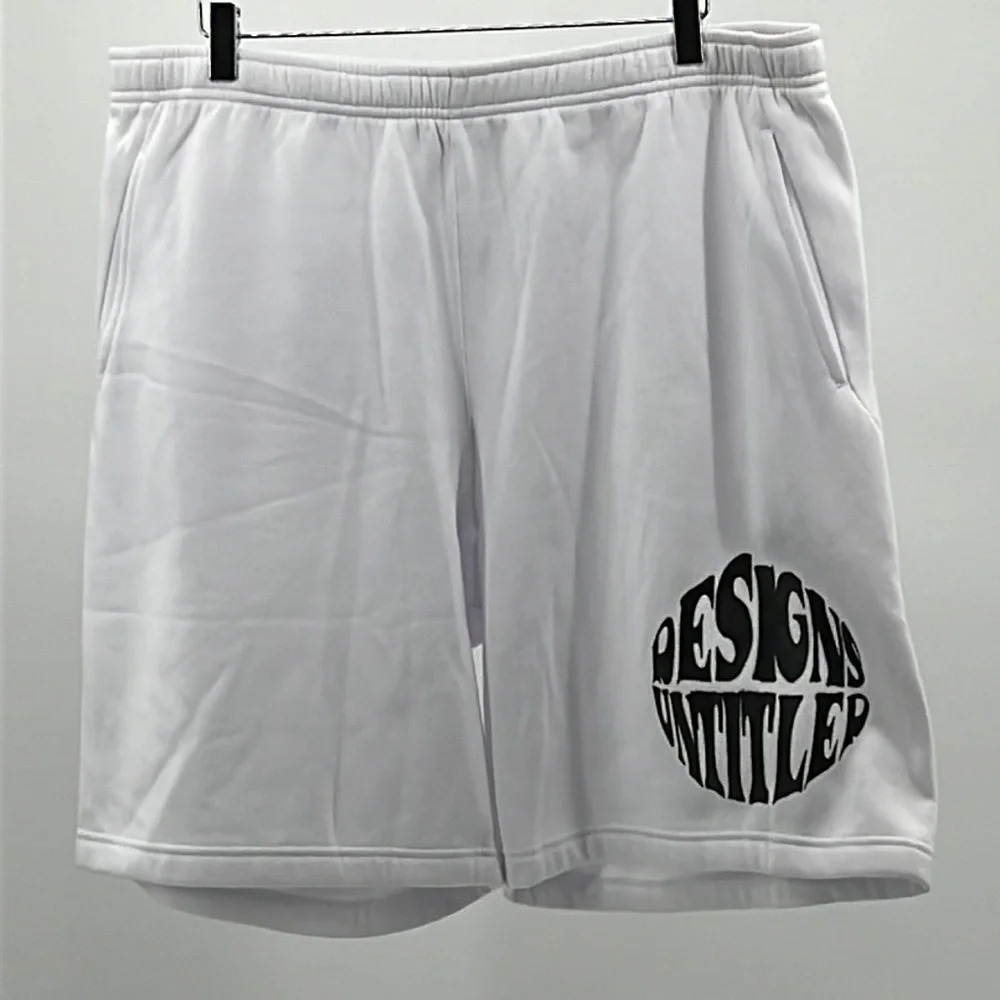 Designs Untitled Graphic Athletic Sweat Shorts in White - NWOT - Size XXL